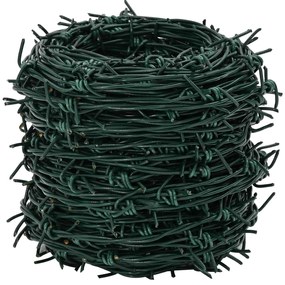 vidaXL Αγκαθωτό Σύρμα Πράσινο 50 m