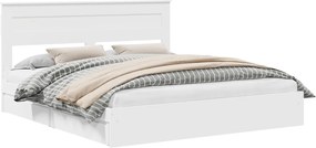vidaXL Κρεβάτι Αποθήκης Λευκό 180 x 200 cm Επεξεργασμένο ξύλο