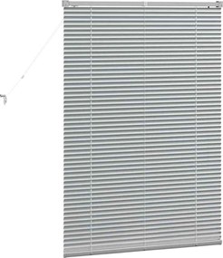 vidaXL Βενετσιάνικες Ρόδες Ασημί 130 x 90 εκ Αλουμίνιο