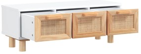 vidaXL Τραπεζάκι Σαλονιού Λευκό 80x40x30 εκ. Επεξ. Ξύλο &amp; Μασίφ Πεύκο