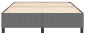 vidaXL Κρεβάτι Φωτεινό Γκρι 160x200 εκ από Ψαθωτό Υλικό