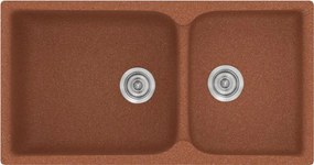 Kitchen Sink Sanitec Classic 307 Inset 92x52 cm Granite Terracotta