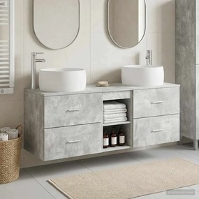 vidaXL Σετ Επίπλων Μπάνιου 3 τμχ. Γκρι Σκυροδέματος