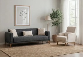 Stewehome Σετ καναπέ για σαλόνι σε αποχρώσεις πέτρας και ανθρακί