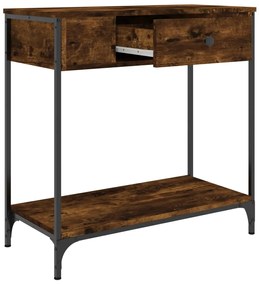 vidaXL Τραπέζι Κονσόλα Καπνιστή Δρυς 75x34,5x75 εκ. Επεξεργ. Ξύλο