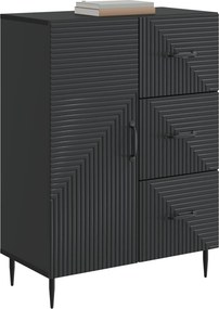 vidaXL Πλαϊνό γραφείο Μαύρο 66 x 34,5 x 89,5 εκ Επεξεργασμένο Ξύλο