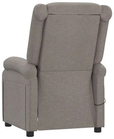 vidaXL Πολυθρόνα Ανακλινόμενη Ηλεκτρική Taupe Υφασμάτινη