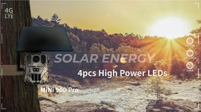 SUNTEK smart ηλιακή κάμερα κυνηγού Mini 900 Pro, PIR, 4G, 30MP/2K, SD, IP65