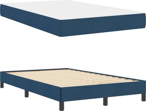 vidaXL Κρεβάτι με ελατήρια Μπλε 120 x 200 cm ύφασμα