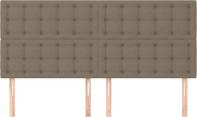vidaXL Κεφαλάρι Κρεβατιού Μπεζ 200x5x118/128 εκ. Ύφασμα