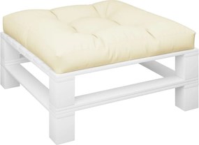vidaXL Μαξιλάρι Παλέτας Κρεμ 80 x 80 x 12 εκ. Υφασμάτινο