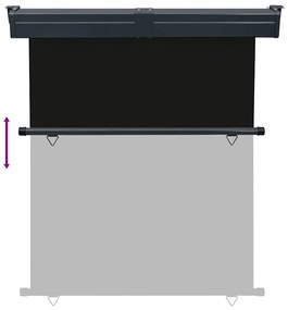 vidaXL Σκίαστρο Βεράντας Πλαϊνό Μαύρο 145 x 250 εκ.