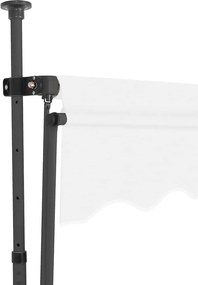 vidaXL Τέντα Συρόμενη Χειροκίνητη με LED Κρεμ 250 εκ.