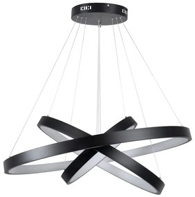 Φωτιστικό Οροφής Nemesis Trio 61170-DECO Led 120W Φ40x60x80cm Black GloboStar