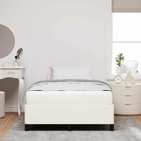 vidaXL Σκελετός Κρεβατιού με στρώμα Κρεμ 120 x 190 cm ύφασμα