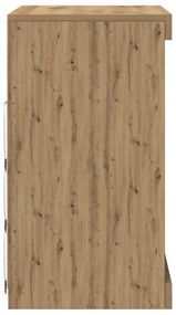 vidaXL Πλαϊνό γραφείο artisan δρυς 60.5 x 37 x 67 εκ