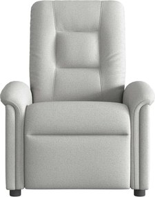 vidaXL καρέκλα ανάκλισης μασάζ Cloud Grey Fabric