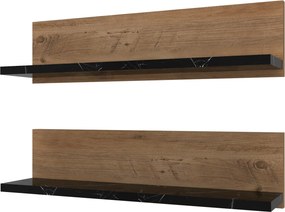 Ράφι Τοίχου Atlantic Πεύκο / Μαύρο POBEMU 60x13x15