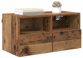 vidaXL Βάσεις τηλεόρασης Επιτοίχιο 2 pcs Παλιό Ξύλο 60 x 30 x 30 cm