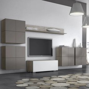 Σύνθεση σαλονιού SMART 4B σε χρώμα σταχτί-λευκό