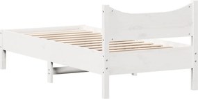 vidaXL Σκελετός Κρεβ. Χωρίς Στρώμα Λευκό 90x200 εκ Μασίφ Πεύκο