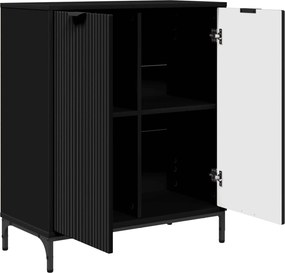 vidaXL Πλαϊνό γραφείο Μαύρο 69,5 x 33 x 82 εκ. Επεξεργασμένο Ξύλο
