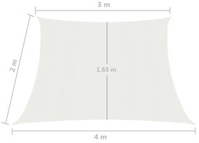 Πανί Σκίασης Λευκό 3/4 x 2 μ. από HDPE 160 γρ./μ² - Λευκό