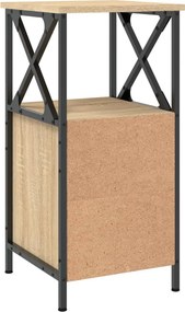 vidaXL Κομοδίνα 2 τεμ. Sonoma Δρυς 34x35,5x70 εκ. Επεξεργασμένο Ξύλο
