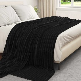 vidaXL Ριχτάρια 6 pcs Μαύρο 240 x 220 cm Μαλλί