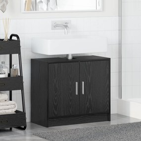 vidaXL Ντουλάπι Νιπτήρα  Μαύρου Δρυός 63x29x55 εκ. Επεξεργασμένο Ξύλο