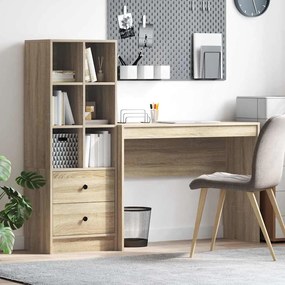 vidaXL Γραφείο με Αποθήκευση Sonoma Oak Επεξεργασμένο Ξύλο