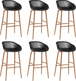 vidaXL Σετ Επίπλων Μπαρ 7 Τεμαχίων Λευκό &amp; Μαύρο