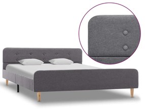 vidaXL Πλαίσιο Κρεβατιού Ανοιχτό Γκρι 160 x 200 εκ. Υφασμάτινο