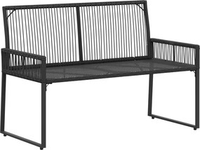 vidaXL Εξωτερικός πάγκος 4 pcs Μαύρο και Κρεμ Λευκό συνθετικό ρατάν