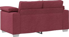 vidaXL Καναπές 2 pcs Κόκκινο 219 x 80 x 82 εκ ύφασμα