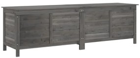 vidaXL Μπαούλο Αποθ. Κήπου Ανθρακί 198,5x50x56,5εκ Μασίφ Ξύλο Ελάτης