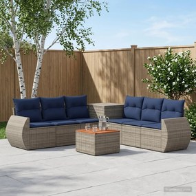 VidaXL Σετ Καναπέ 8 τμχ. Γκρι και Navy Blue 55 x 55 x 37 εκ
