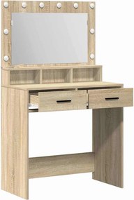 vidaXL Τραπέζι περιποίησης Δρύς Sonoma 79 x 41 x 135 εκ.