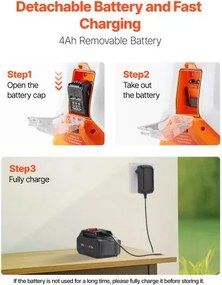 VEVOR 4 Gal Battery Powered Backpack Sprayer 0-90 PSI 4H Runtime for Yard Lawn