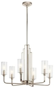 Πολυέλαιος Κρεμαστό Φωτιστικό 6xE14 Kimrose Quintiesse Elstead Lighting-QN-KIMROSE6-PN-Νίκελ Ματ QN-KIMROSE6-PN