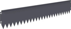 vidaXL Περίγραμμα γκαζόν 10 τμχ. 103 x 20 εκ Steel Ανθρακί
