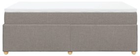 Κρεβάτι Boxspring με Στρώμα Taupe 120x190 εκ. Υφασμάτινο - Μπεζ-Γκρι