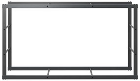 vidaXL Ράφι Καυσόξυλων Μαύρο 110x30x61 εκ. Ατσάλινο