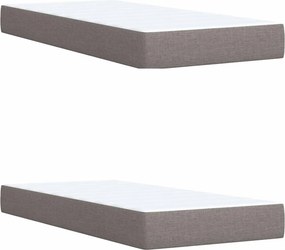vidaXL Κρεβάτι box spring με στρώμα Taupe 200 x 200 cm Ύφασμα