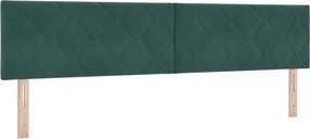 vidaXL LED κεφαλάρι Σκούρο Πράσινο 200 cm Τεχνητό Δέρμα