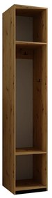 Ντουλάπα Hartford E107, Artisan βελανιδιά, 214x42x44cm, 42 kg, Πόρτες ντουλάπας: Με μεντεσέδες, Αριθμός ραφιών: 2, Αριθμός ραφιών: 2 | Epipla1.gr