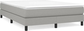 vidaXL Κρεβάτι Boxspring με Στρώμα Ανοιχτό Γκρι 140x190 εκ. Υφασμάτινο