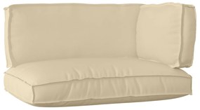 vidaXL Σετ Μαξιλαριών Πάγου 3 pcs Μπεζ 120 x 80 x 12 cm Ύφασμα Oxford
