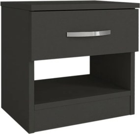 Κομοδίνο Lube Megapap χρώμα ανθρακί 40x28,2x40εκ.