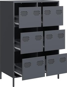 vidaXL Ντουλάπι Ανθρακί 68x39x101,5 εκ. από Χάλυβα